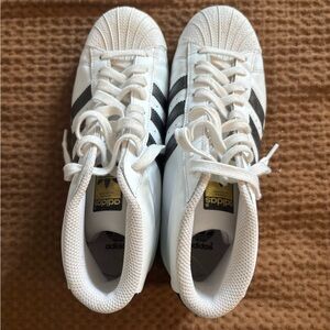 Adidas Superstar White with Black Stripes